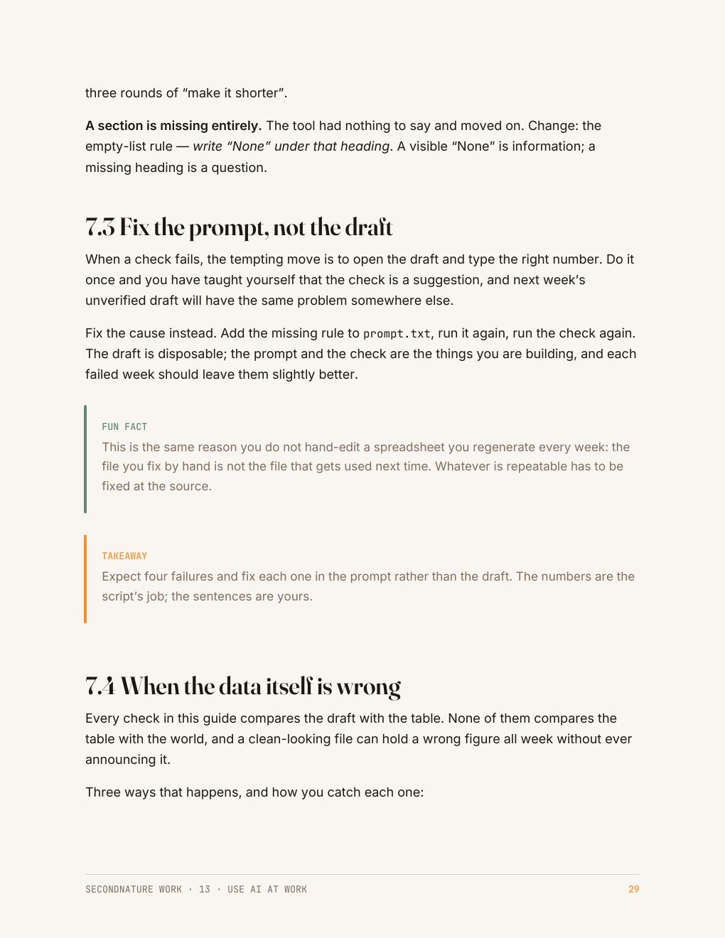 Page 30 of the Use AI at Work Quick Start Guide