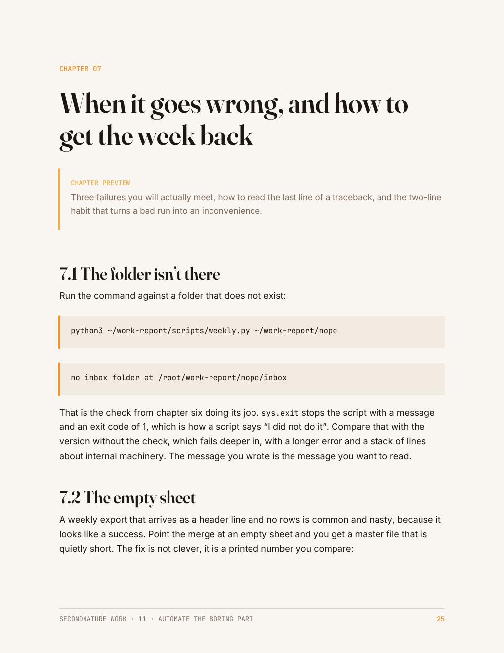 Page 26 of the Automate the Boring Part Quick Start Guide