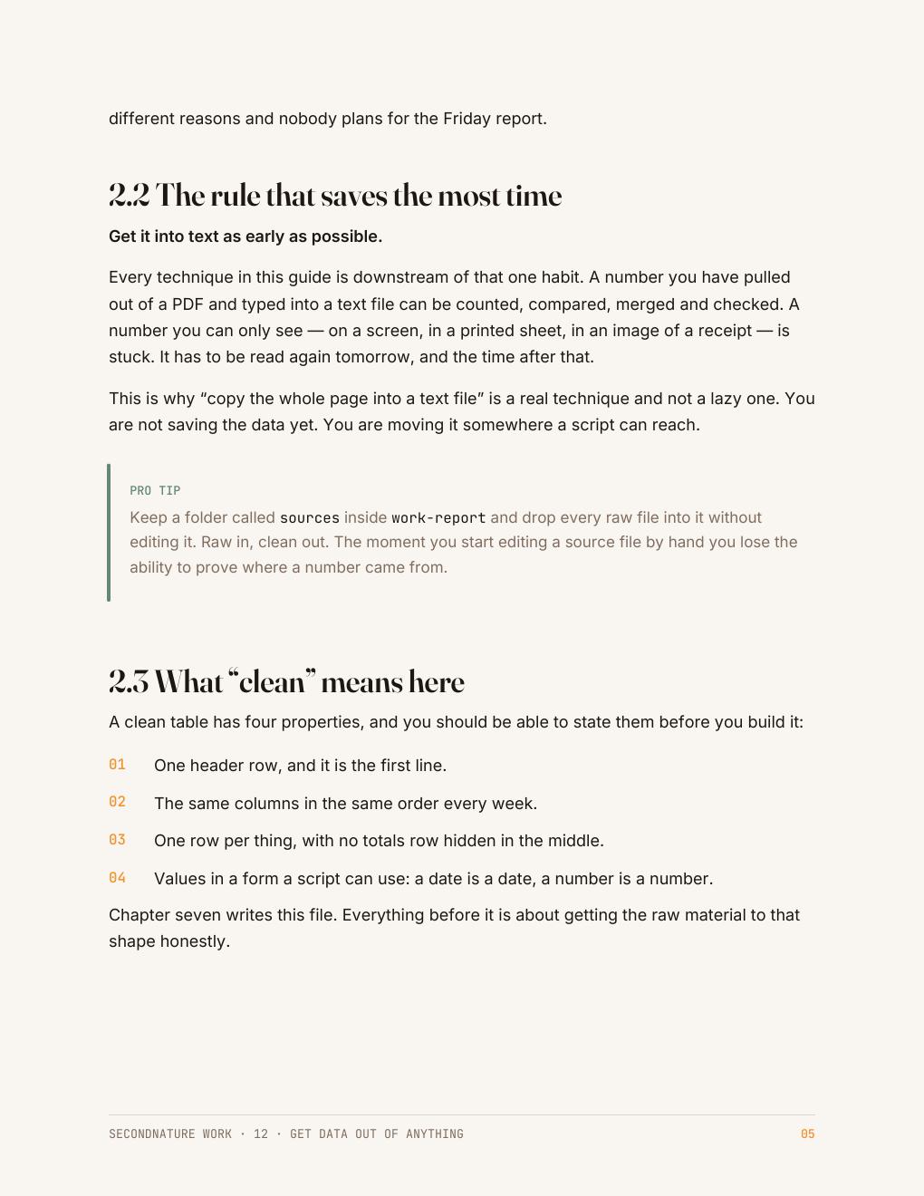 Page 6 of the Get Data Out of Anything Quick Start Guide