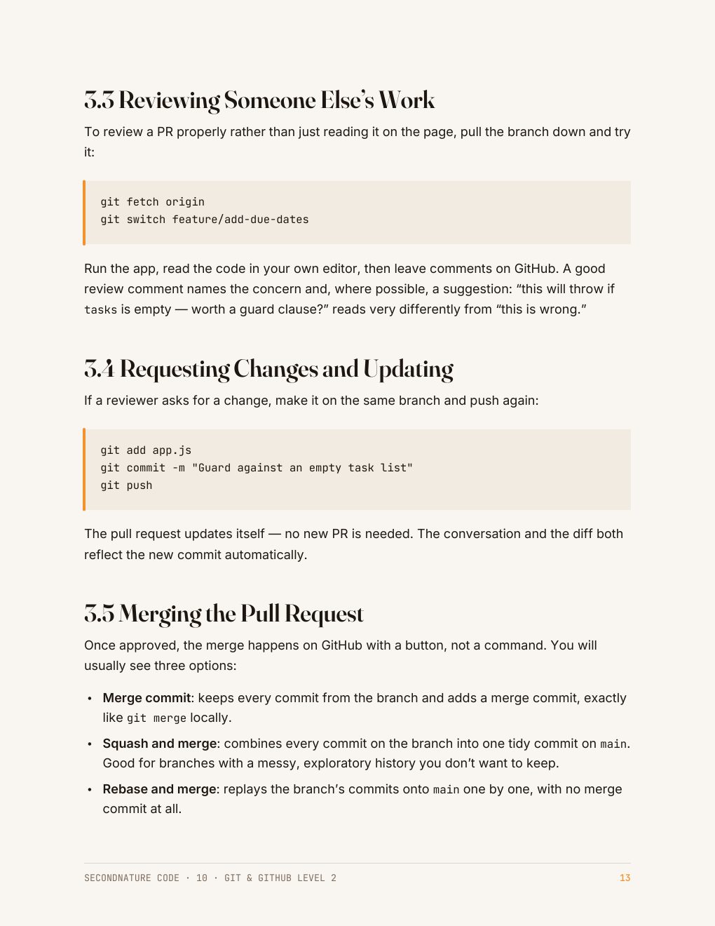 Page 14 of the Git & GitHub Level 2 Quick Start Guide