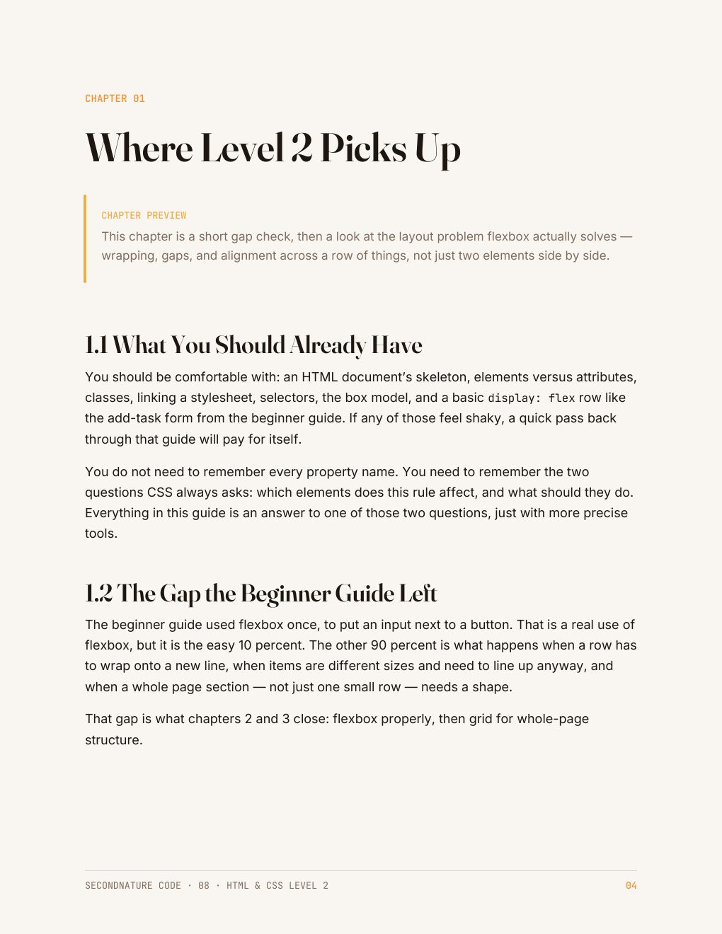 Page 5 of the HTML & CSS Level 2 Quick Start Guide