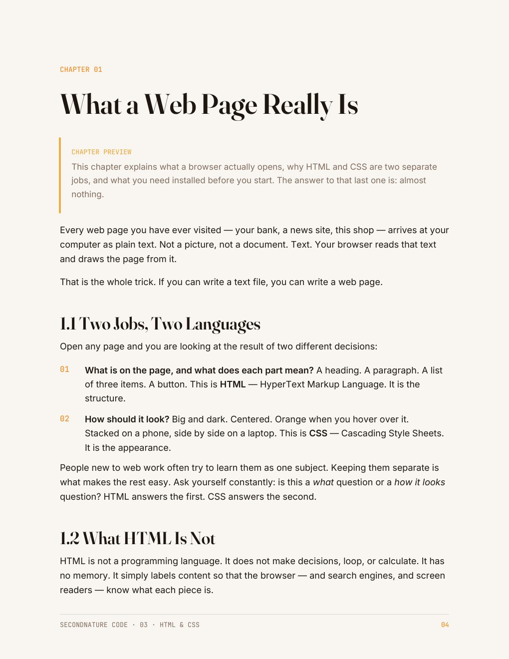 Page 5 of the HTML & CSS Quick Start Guide