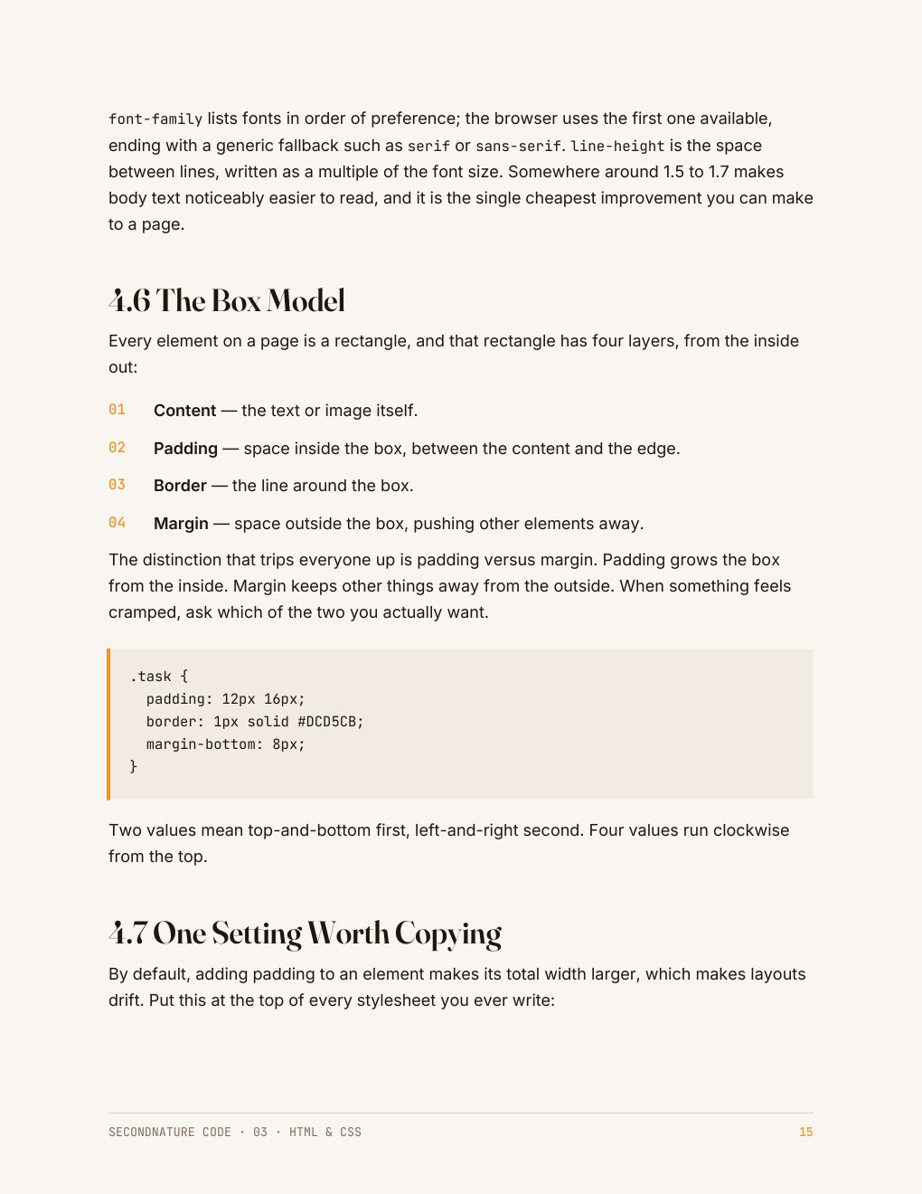 Page 16 of the HTML & CSS Quick Start Guide
