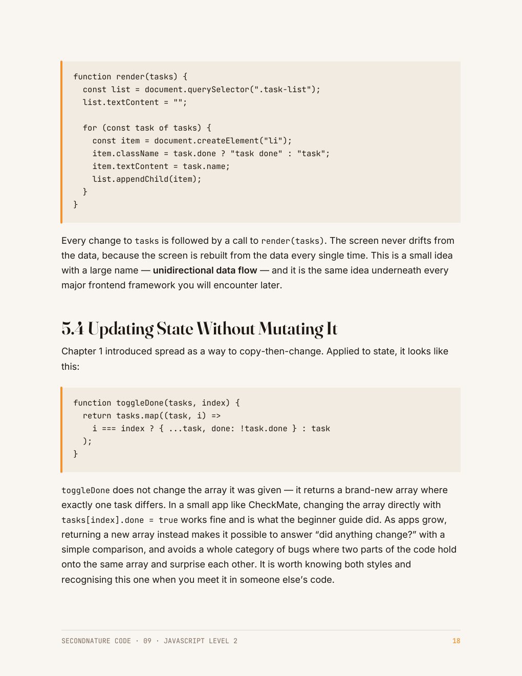 Page 19 of the JavaScript Level 2 Quick Start Guide
