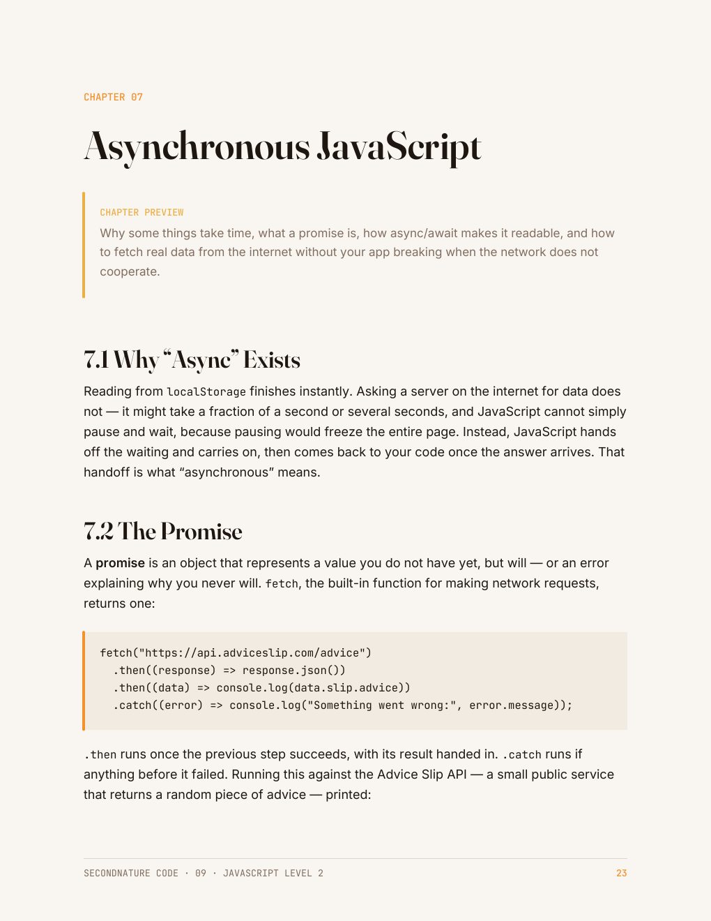 Page 24 of the JavaScript Level 2 Quick Start Guide