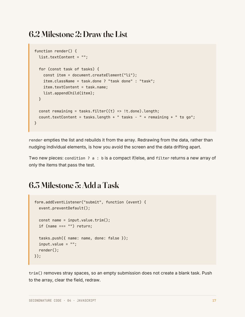 Page 18 of the JavaScript Quick Start Guide