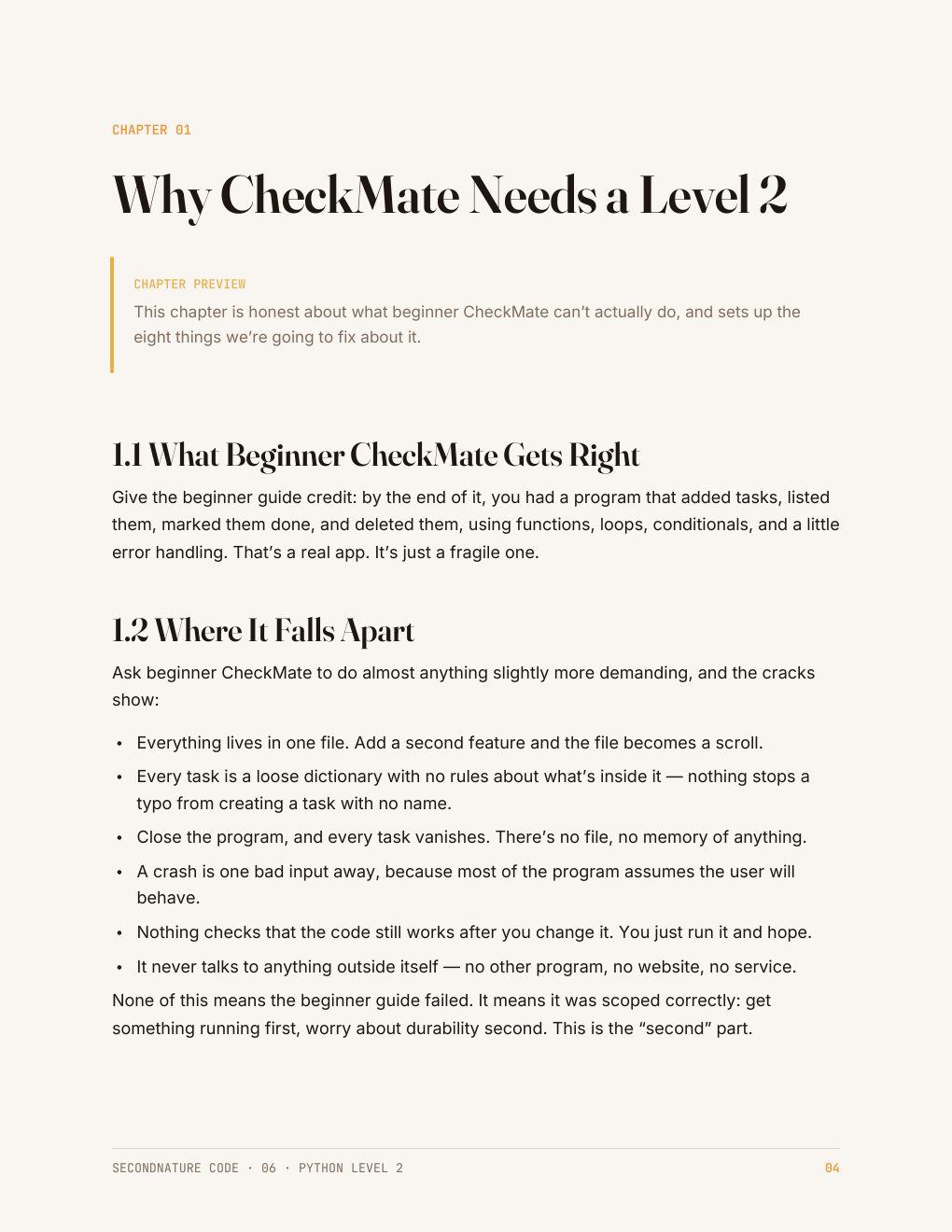 Page 5 of the Python Level 2 Quick Start Guide