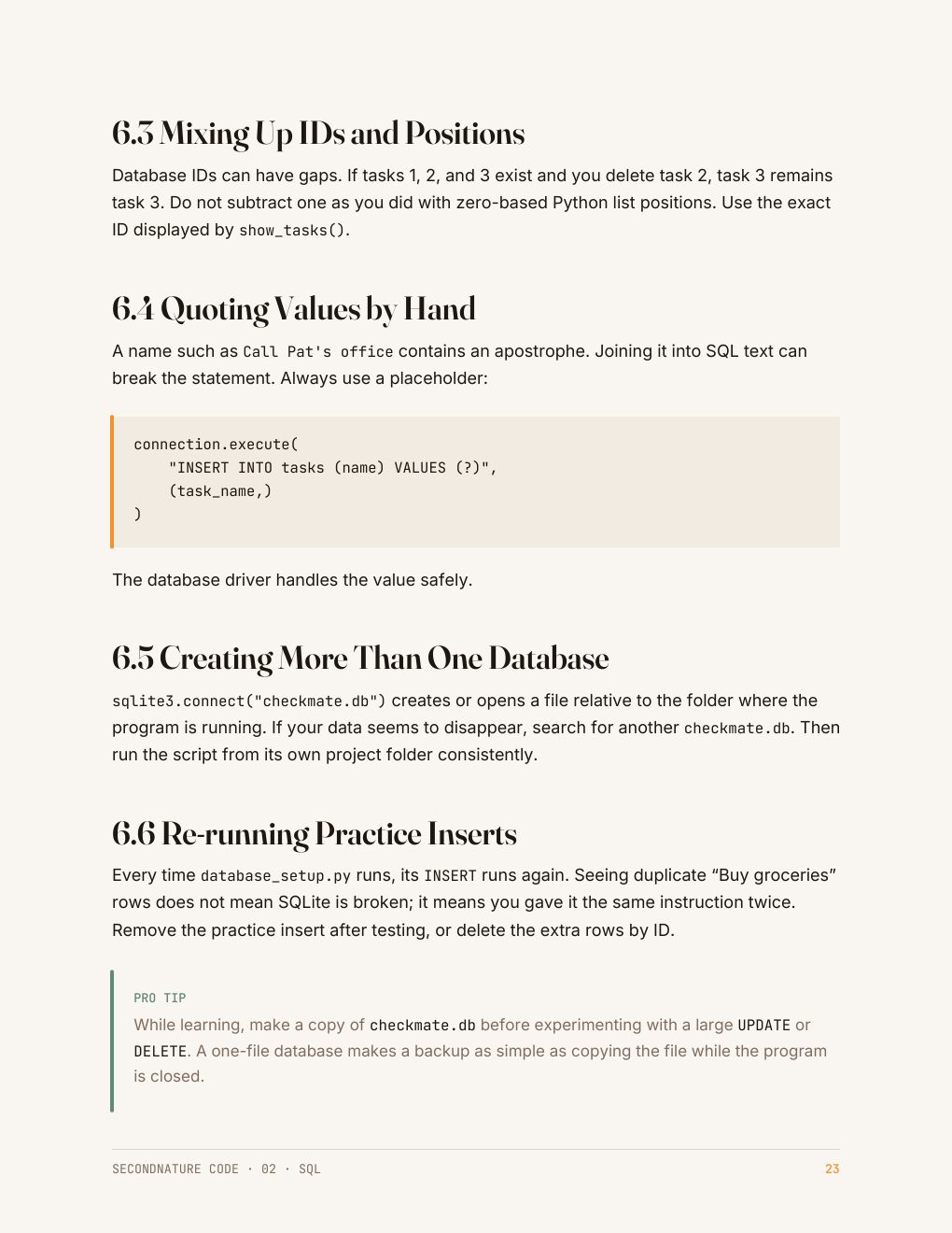 Page 24 of the SQL Quick Start Guide
